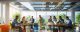 illustration showing key sustainable business practices like renewable energy, recycling, and water conservation